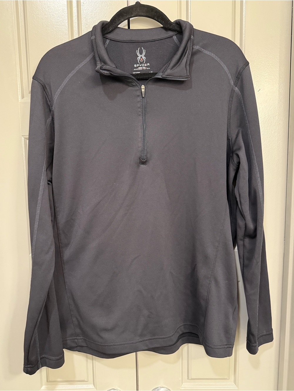 Spyder Gray Quarter Zip Pullover Jacket Size Large Like New